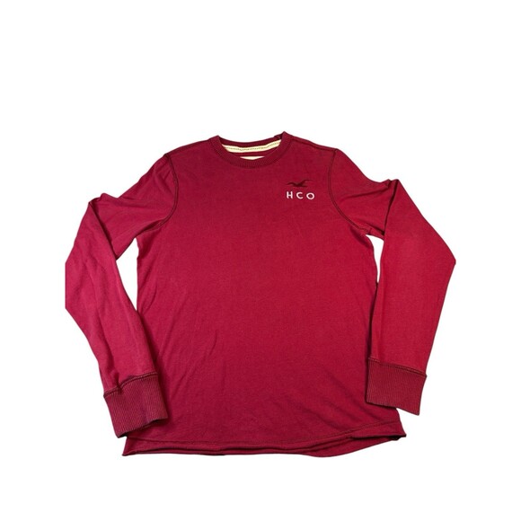 Hollister Other - Vintage Hollister Shirt Mens Large Dark Red‎ Logo Pullover Y2K Inspired Preppy